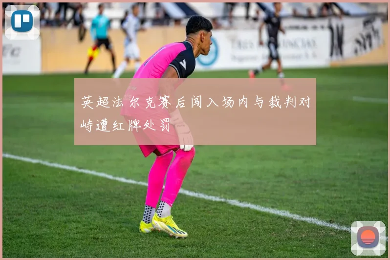 英超法尔克赛后闯入场内与裁判对峙遭红牌处罚